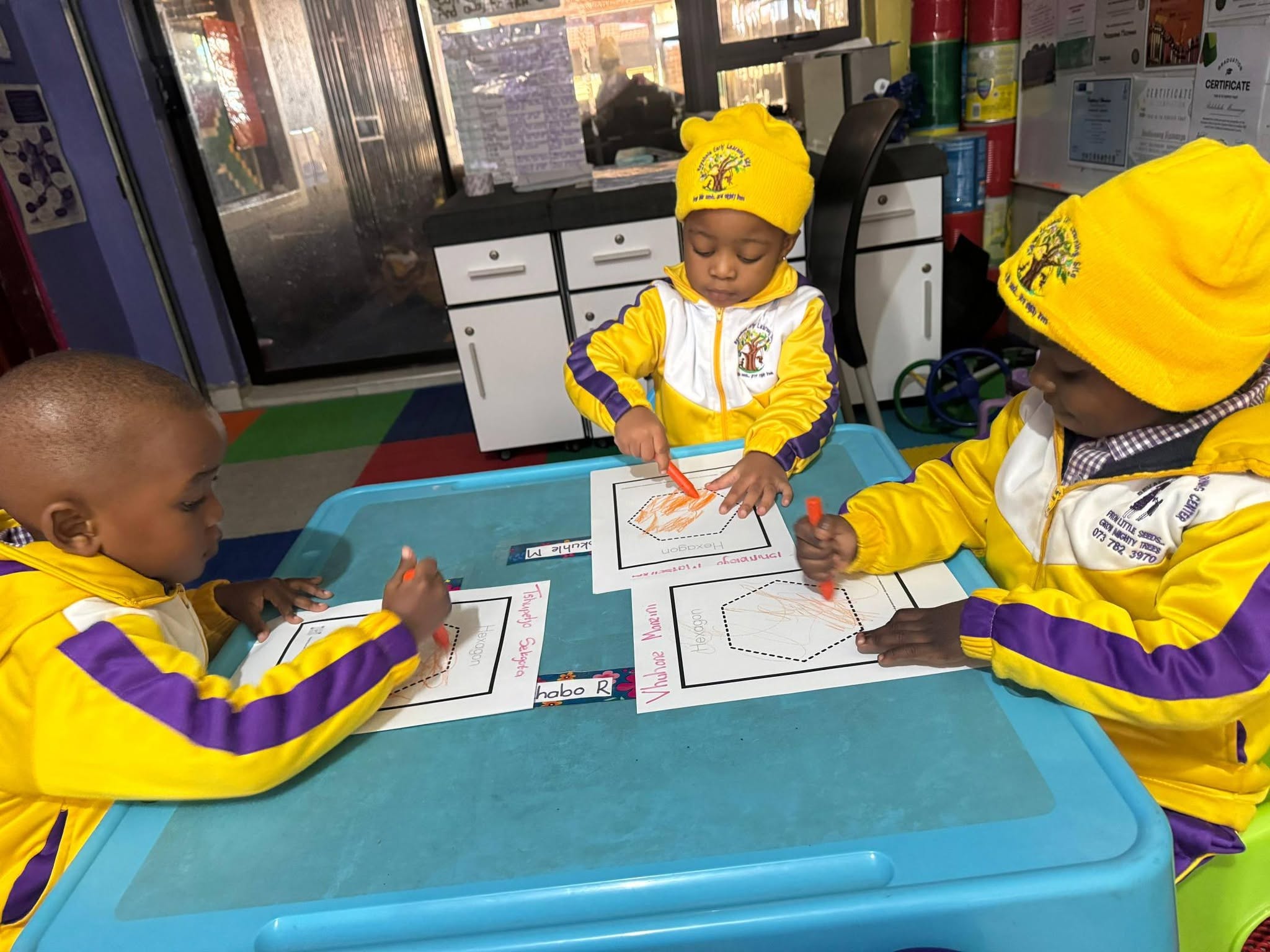 Children participating in an early learning activity