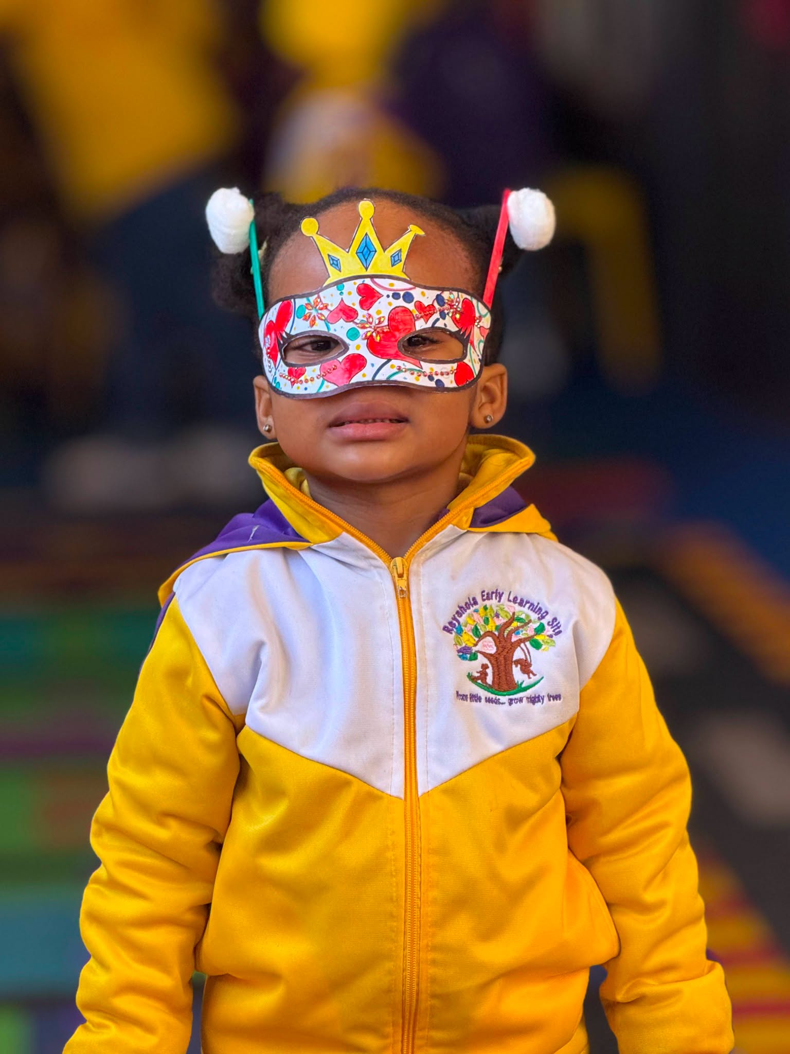 Reyahola learners celebrating Funny Mask Day